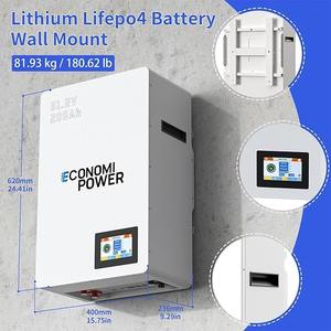 Batería Life-po4 de 48V 200ah para Montaje en Pared, Almacenamiento Solar de 10.24KWh, Más de 8000 Ciclos, Batería de Litio Recargable de 48V con BMS de 200A - Product Image 1