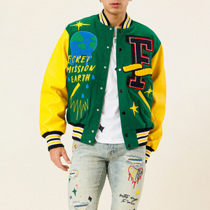 New Arrival Letterman Baseball College <b>Varsity</b> <b>Jacket</b> Waterproof Reversible Chenille Patches Spring Season Comfort - Product Image 1