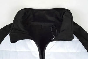 Chaqueta Casual Holgada Unisex para Hombre, Forro Polar, Botones Decorativos, Diseño de Parches, Camuflaje, Cierre Corto, Cuello Alto - Product Image 2