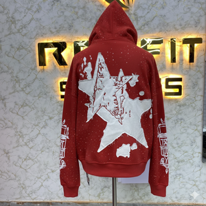 Haute qualité prix raisonnable le plus demandé fermeture éclair à capuche bouffée imprimé fabriqué en usine pas cher prix sweats à capuche hommes sweats à capuche - Product Image 3