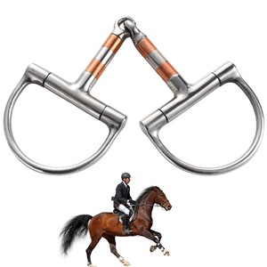 Mors d'entraînement en acier inoxydable avec anneau en D - Haute stabilité, contrôle fluide, confort d'équitation, couleurs et tailles personnalisables - Product Image 1