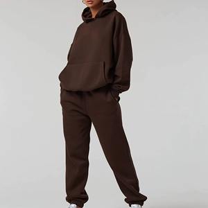 Survêtement baggy surdimensionné pour femmes, Ensemble deux pièces surdimensionné, tenue décontractée Boxy, vêtements d'hiver à logo personnalisé, nouvel arrivage, vente en gros - Product Image 2
