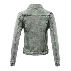 Veste en jean corail pour femmes, manches longues, boutonnée, coupe ajustée, décontractée, tendance, style streetwear - Product Image 5