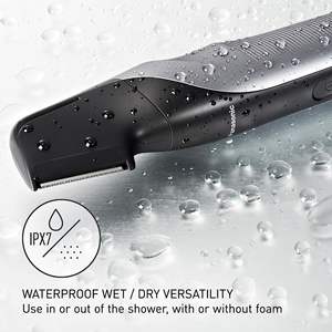 Recortadora de Vello Corporal Eléctrica Inalámbrica Unisex para Uso en Seco y Húmedo con Cuchillas de Acero Inoxidable, Potencia de 5W, 2000g, 2 Accesorios de Peine de Cerámica - Product Image 6