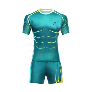Personalizado de alta calidad 100% poliéster cómodo transpirable de secado rápido Rugby uniforme último estilo ropa deportiva conjunto de ropa de fútbol - Product Image 1