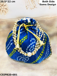 Indian Handmade <b>Embroidered</b> Batwa Potli <b>Clutch</b> for Women Multi Color Craftstages International-Wedding Favors Return Gifts - Product Image 2