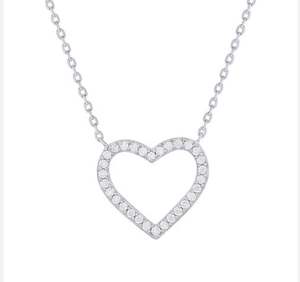 Colgante con forma de corazón elegante de diamantes redondos de alta calidad con colgantes y dijes de moda de cadena para boda y compromiso - Product Image 2