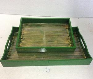 ถาดเคลือบแล็กเกอร์ทรงกลมดีไซน์สวยสำหรับตกแต่งบ้านทำด้วยมือของใหม่จากเวียดนามสำหรับคริสต์มาส - Product Image 2