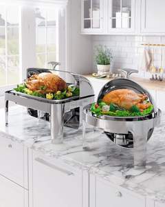 Plato de frotamiento de acero inoxidable tradicional de primera calidad con acabado decorativo para bodas rústicas, banquetes y funciones familiares - Product Image 2