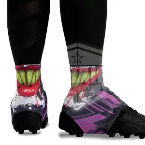 Wholesale Industry trending Easy to wear men and women Sublimation Football Spats and Cleat covers with customized logo