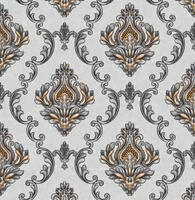 Papier peint PVC à motifs réguliers, design floral 3D, pas cher, pour hôtel, appartement, décoration intérieure moderne, imperméable, pour la maison
