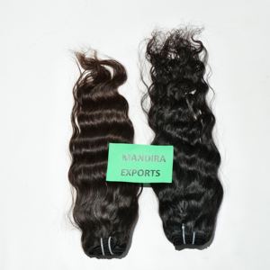 Vente en gros 100% faisceaux ondulés doux naturels à double trame non transformés extensions de cheveux humains de temple indien boucles de qualité vierge brute - Product Image 6
