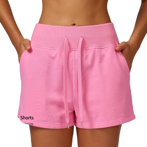 Shorts de sport décontractés d'automne-hiver, taille haute, cordon de serrage, shorts de course avec poches, coupe ample, décontractés, unis - Product Image 2