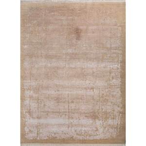 Alfombra Rectangular Kavi Ivory de Lana y Seda de Bambú Anudada a Mano, Modelo Hidden Esk-1541 con Patrón Abstracto de 10mm para Sala de Estar y Dormitorio - Product Image 5