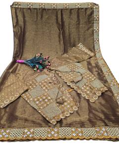 Banarasi Silk Saree pour Femmes Design Moderne de Haute Qualité KUNJ CREATION Marque Indien Pakistanais Vêtements Fêtes Festivals - Product Image 1