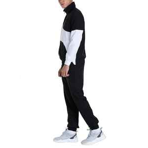 Survêtement à manches longues zippé pour homme, grande taille, 100% coton, respirant, imprimé, décontracté, couleur unie, pour l'hiver - Product Image 3