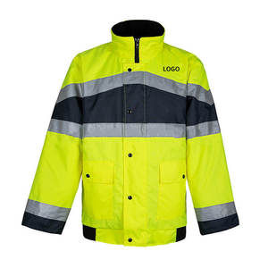 High Quality Safety Work Clothing Jacket Reflective Men Raincoat PU Safety Work Shirt Water <b>Proof</b> With Pockets logo Customized - Product Image 1