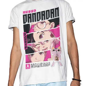 Camiseta de Anime y Manga Dandadan, 100% Algodón Jersey, Transpirable, Ajustada, con Logotipo del Personaje, Patrón Estampado, Tela de 240g/300g - Product Image 2