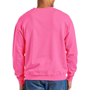 Sudadera Informal Holgada de Manga Larga con Hombros Caídos y Cuello Alto Simulado, 100% Algodón Teñido Liso para Invierno - Product Image 6
