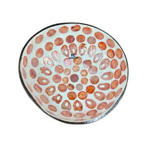 Bol en coquille laquée de noix de coco avec incrustation de nacre bols décoratifs jolis bols tendance - Product Image 4