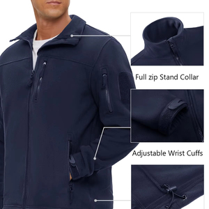 Hombres Fleece ligero clima extremo personalizado Senderismo snowboard trekking bordado Streetwear Chaqueta al aire libre Cierre - Product Image 1