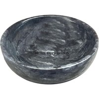 Bol de service moderne en marbre poli, grand format, écologique, personnalisable, finition artisanale, fonctionnalité polyvalente, vente chaude