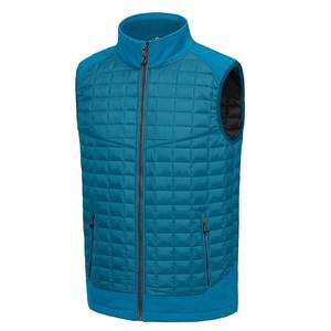 Produit à bas quantité minimale de commande hiver sans manches brillant bouffant gilet veste Logo personnalisé bulle hommes gilets avec col montant - Product Image 3