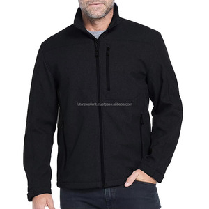 Haute personnalisable hommes Softshell veste Sports d'hiver en plein air-coupe-vent imperméable noir décontracté vêtements unis - Product Image 1