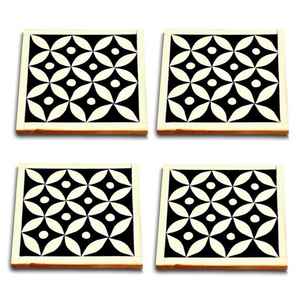 Classic Style Free Bone Inlay Design Eco-Friendly Round Coaster Mats <b>Pads</b> Tea/<b>Coffee</b> Cup Top Cover Home Hotel Restaurant - Product Image 3