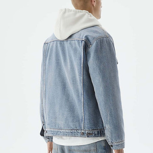 Nouvelle mode de vestes en jean couleur unie décontractée pour hommes vestes en jean du Pakistan veste en jean personnalisée pour hommes - Product Image 5