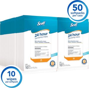 Toallitas Desinfectantes Scott 24 Horas, Aroma Fresco, 10 Unidades por Paquete (50 Paquetes por Caja), Sin Lejía (41526) - Product Image 6