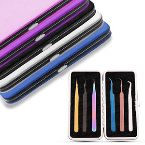Japanese Steel Eyelash Tweezers High Quality Empty Magnetic <b>Case</b> for All Kinds of Tweezers in Customized Colors and Logo - Product Image 1