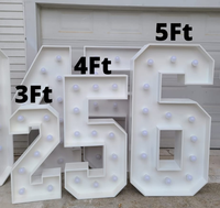 Enseignes publicitaires extérieures personnalisées 3ft 4ft 5ft, grandes lettres et chiffres lumineux pour décoration de mariage et fête d'anniversaire
