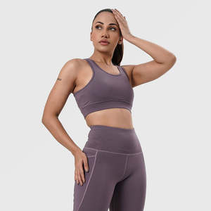 Ensemble de vêtements de yoga pour femmes soutien-gorge de sport dos nageur sculptant des leggings matériau extensible respirant pour le jogging d'entraînement de pilates - Product Image 2