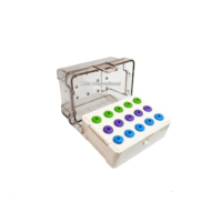 Boîte de rangement pour instruments d'implant dentaire en plastique à 15 compartiments, autoclavable, organiseur d'instruments d'implant dentaire, étui de stérilisation professionnel