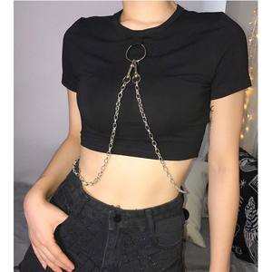 New Fashion Net Fabric Cross Shoulders Long Sleeve Open Navel <b>Crop</b> <b>Top</b> Women's Cotton Stylish Bra & Corsets Women Bustier <b>Tops</b> - Product Image 2