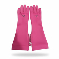 Muslime Arab Black Glove für Frauen Sun Proof Arm Cover Druck Langarm Ärmel Voll finger Arabian Hijab Handschuhe