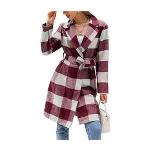 Abrigo de cuero personalizado para mujer, nuevo producto, abrigo largo de cuero a la moda, de alta calidad, venta al por mayor - Product Image 5