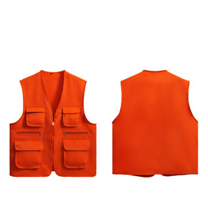 Oem 맞춤형 로고 조끼 유행 멀티 포켓 남성 조끼 자원 봉사 조끼 광고 사진 작업복 - Product Image 6