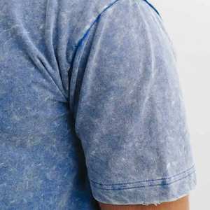 T-shirts pour hommes personnalisés en gros, t-shirts vierges imprimés avec logo, t-shirts de haute qualité en couleur unie - Product Image 5