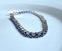 Pulsera de Plata de Ley con Zafiro Azul Exclusivo para Mujer, Joyería para la Sabiduría, Concentración, Energía, Claridad, Sanación de Chakras, Espiritualidad
