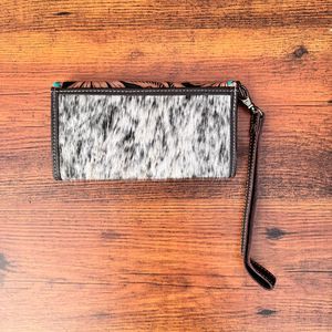 กระเป๋าคลัทช์ผู้หญิงสำหรับงานแกะสลักด้วยมือลายดอกทานตะวันหนังวัวสไตล์ตะวันตกดีไซน์ใหม่ - Product Image 4