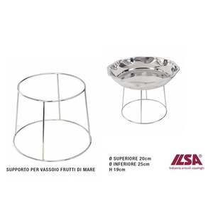 Support en acier chromé Ilsa pour plateau à fruits de mer D. 20/25x19h Accessoire de table - Product Image 1