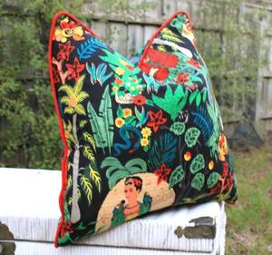 Mexican Painter Pillow Case Floral Decorative <b>Cushion</b> Mexican Painter Art Garden Country Mexico Muertes <b>Cushion</b> <b>Cover</b> - Product Image 5