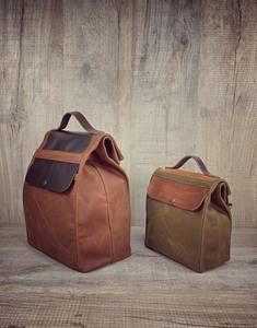 Sac isotherme réutilisable en toile et cuir écologique pour le transport de nourriture, sac à déjeuner pour le bureau, l'école, les voyages LCLB-0036 - Product Image 3