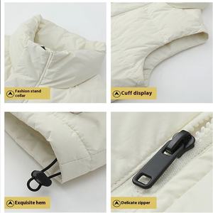 Whole Sale New Fashion Custom Warm Sleeveless Puffer <b>Jacket</b> Men Canvas Stand Collar Front Windproof Lightweight Winter - Product Image 3