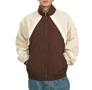 Chaqueta Cortavientos de Alta Calidad, Bloques de Color, Cuello Alto, Cierre de Cremallera, Manga Larga, Informal, para Exteriores, de Nailon Arrugado - Product Image 6