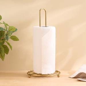 Portarrollos de Papel Decorativo Hecho a Mano con Acabado de Chapado en Oro Brillante de Alta Calidad para Coche, Oficina, Hogar y Otros Usos - Product Image 1