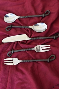 Juego de cubiertos de metal con mango de nudo de la mejor calidad a bajo precio del fabricante y exportador indio - Product Image 3