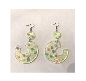 Stylish Designer Look Green Resin Girl Western Look Earring Use to Wear Outgoing <b>Wedding</b> and Parties Most Demanding for Sale - Product Image 5